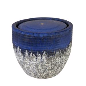 Glazed Ceramic Belaya Fountain - Blue/Angkor Blue